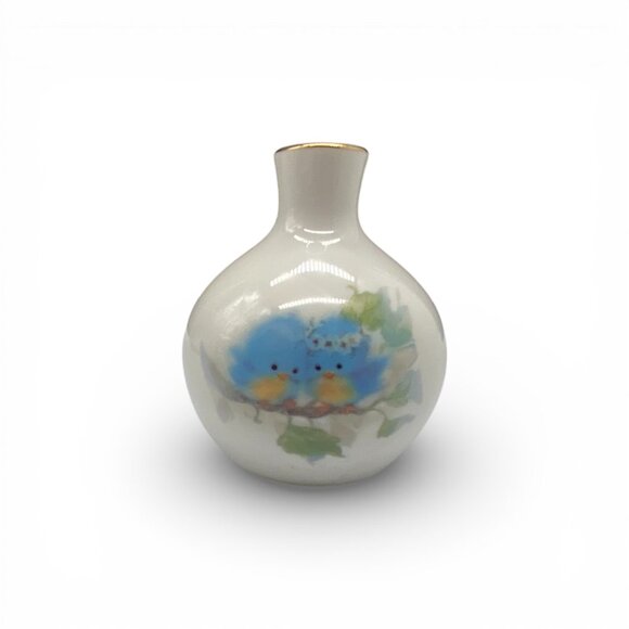Other - Porcelain Blue Bird Small Bud Vase